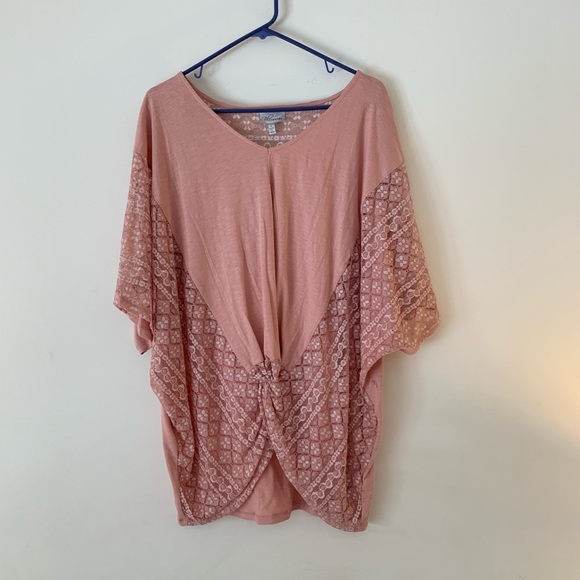 NEW with tags, pretty pink boho top by Blu Heaven, size L - Picture 3 of 6